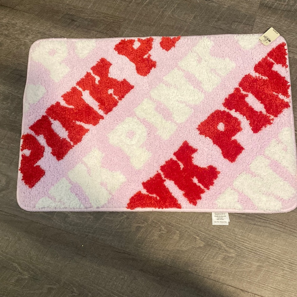 Pink bath mat